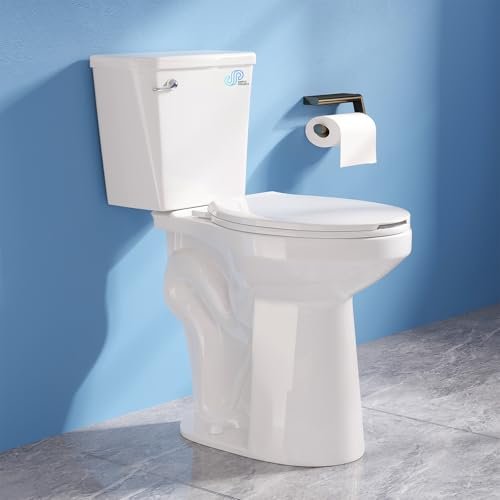 Simple Project Tall Toilets for Seniors 21 inch Extra High Toilets, Comfort Bowl Heigh 21", Seat Height 22", Two-Piece Toilet 1.28GPF Powerful, 12 Inch Rough-in, White Color, for Bathroom