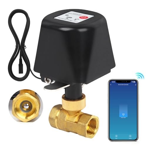 Smart 1/2" WiFi Shutoff Water Ball Valve, Smart App Control, 4 Timer Modes, Supports 2.4 GHz WiFi Only, Various Sizes, Brass Valve, Upgrade Version