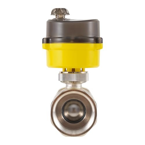 Smart Electric Ball Valve 3/4 inch Tuya APP Smart WiFi Water Shut-Off Valve, 24V Electric Actuator AC110V-230V Power Adapter and Automatic Return Water Setting. Smart Timing Water Valve DN20MM