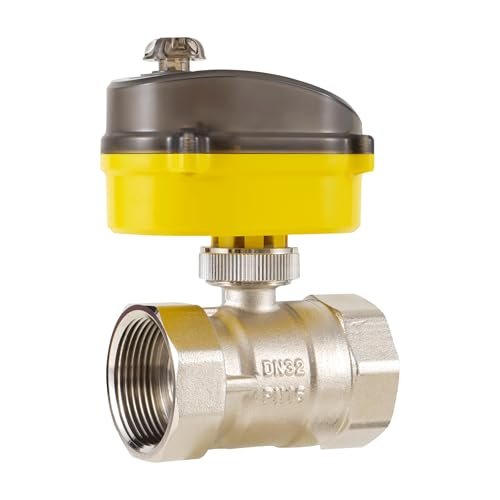 Smart Electric Ball Valve 3/4 inch Tuya APP Smart WiFi Water Shut-Off Valve, 24V Electric Actuator AC110V-230V Power Adapter and Automatic Return Water Setting. Smart Timing Water Valve DN20MM