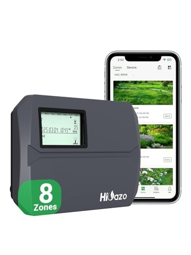 Smart Sprinkler Controller WiFi, 8 Zone Irrigation Controller Indoor with Automatic Weather-Based Watering (2025 New Version)