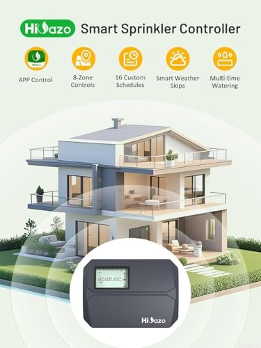 Smart Sprinkler Controller WiFi, 8 Zone Irrigation Controller Indoor with Automatic Weather-Based Watering (2025 New Version)