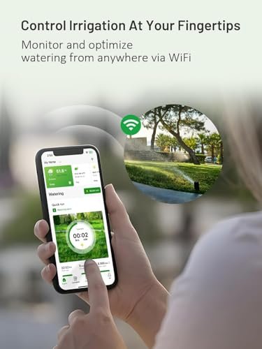 Smart Sprinkler Controller WiFi, 8 Zone Irrigation Controller Indoor with Automatic Weather-Based Watering (2025 New Version)
