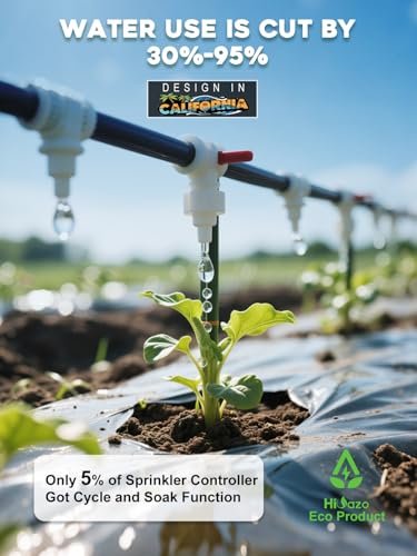 Smart Sprinklers Controller WiFi, Irrigation Controller Easy Use App Enabled, 4 Zone + 16 Plans, Save Water Auto Skip Rain, Freeze & Wind, 10 Minutes Install (Deep Grey)