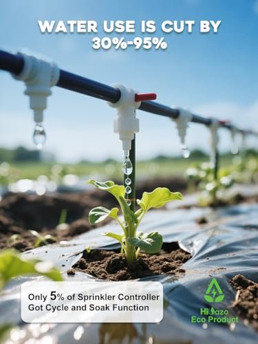Smart Sprinklers Controller WiFi, Irrigation Controller Easy Use App Enabled, 6 Zone + 16 Plans, Save Water Auto Skip Rain, Freeze & Wind, 10 Minutes Install