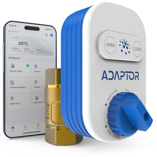 Smart Zigbee 3.0 Water Shut Off Valve 3/4" | Automatic Shut Off Valve for Leak Detection Sensors, Tuya Smart Compatible, Requires Zigbee Hub & Sensors | IP55 Waterproof, Built-in Capacitor