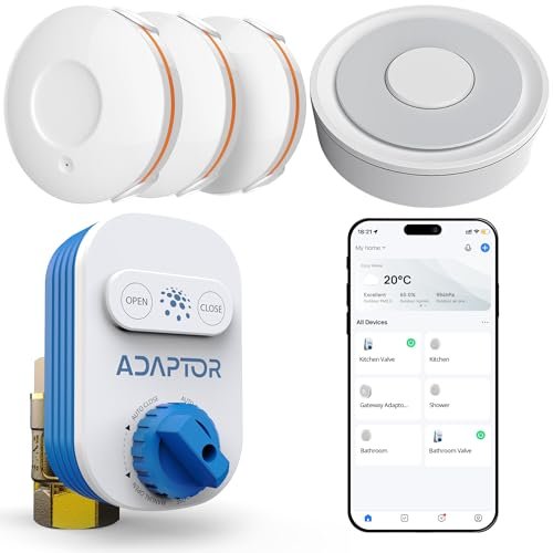 Smart Zigbee 3.0 Water Shut Off Valve 3/4" | Automatic Shut Off Valve for Leak Detection Sensors, Tuya Smart Compatible, Requires Zigbee Hub & Sensors | IP55 Waterproof, Built-in Capacitor