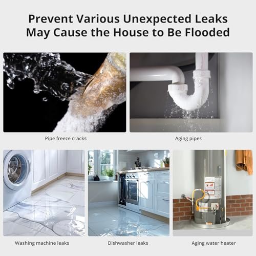 SONOFF SNZB-05P Zigbee Water Leak Sensor with Detection Cable for Alarm System and Smart Home Automation, Wireless Mini Flood Detector for Kitchen Bathroom Basement 1Pack