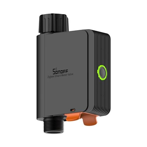 SONOFF Zigbee Sprinkler Timer, Gateway Required, Smart Controller Voice Control with Alexa and Google Home, Automate Irrigation for Garden, Lawn, Pool, Outdoor Watering, SWV-NH, Black
