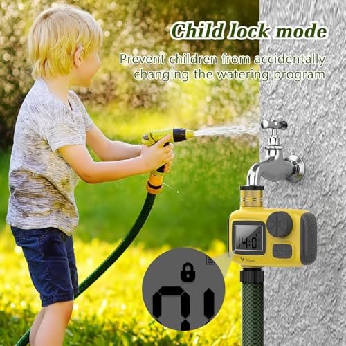Sprinkler Timer for Outdoor,2025 Brass Inlet Release Water Timer for Garden Irrigation Hose Timers with Rain Delay and Manual Irrigation for Garden,Lawn,Yard Watering System