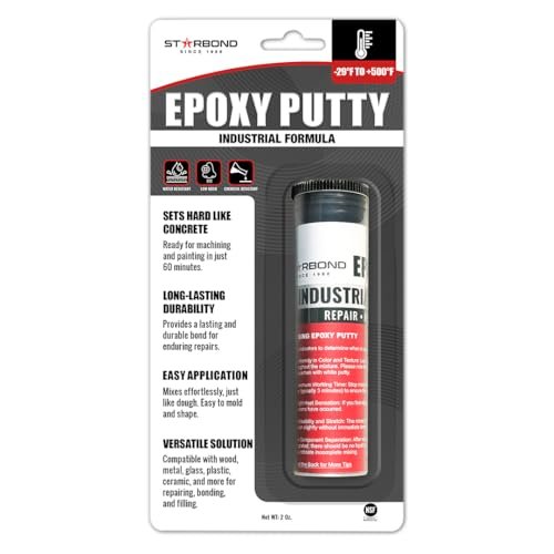 STARBOND White Epoxy Putty Stick High-Temperature Resistance Best for Woodworking, Home, Plumbing, and Industrial Repairs, 2 oz
