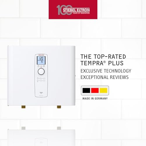 Stiebel Eltron 239223 Tankless Water Heater – Tempra 29 Plus – Electric, On Demand Hot Water, Eco, White, 23