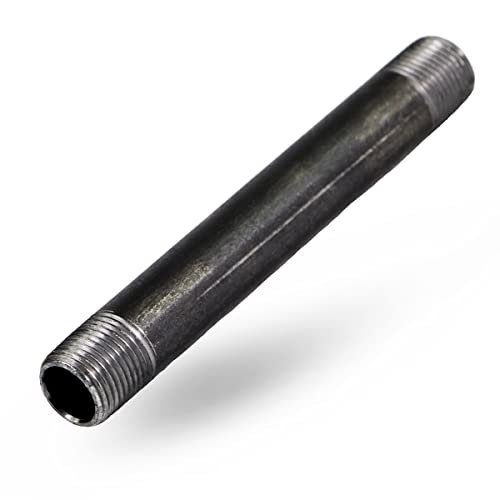 Supply Giant OQCM2012 12" Long Black Steel Nipple Pipe Fitting with 2" Nominal Size Diameter
