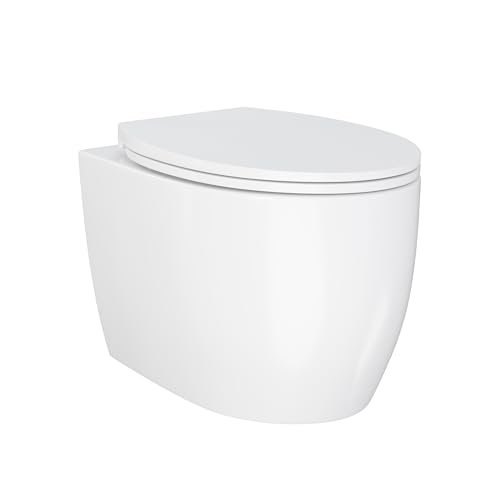 Swiss Madison SM-WT490 Classe Wall-Hung Elongated Toilet Bowl, Glossy White