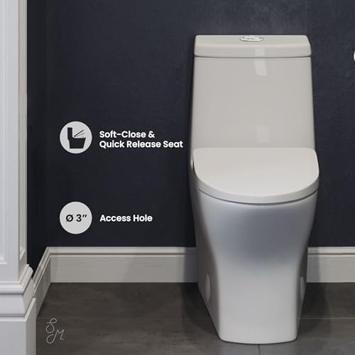 Swiss Madison Well Made Forever SM-1T277, Sublime II One-Piece Round Toilet, 10" Rough-In 1.1/1.6 gpf