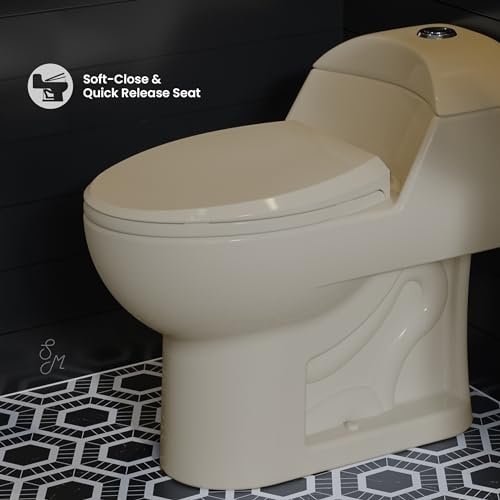 Swiss Madison Well Made Forever SM-1T803BQ Chateau One Piece Elongated Dual Flush Toilet In Bisque 0.8/1.28 gpf