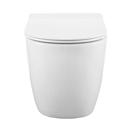Swiss Madison Well Made Forever SM-WT449 St. Tropez Wall Hung Toilet, Glossy White
