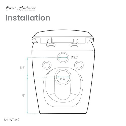 Swiss Madison Well Made Forever SM-WT449 St. Tropez Wall Hung Toilet, Glossy White