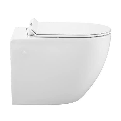 Swiss Madison Well Made Forever SM-WT449 St. Tropez Wall Hung Toilet, Glossy White