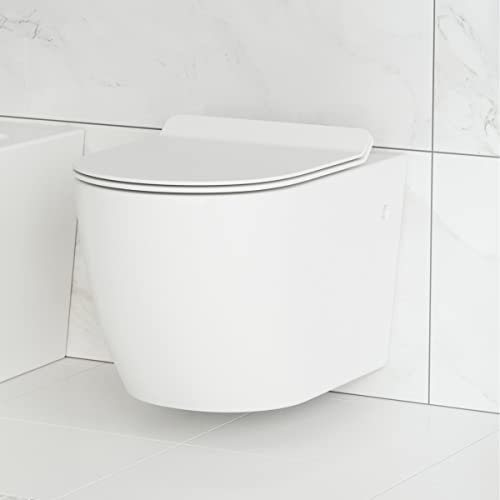 Swiss Madison Well Made Forever SM-WT449 St. Tropez Wall Hung Toilet, Glossy White