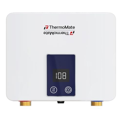 Tankless Water Heater Electric for Single Sink Faucet, ThermoMate 3500W 120V Small Point of Use Instant Hot Water Heater with Temperature Display, Self-modulating, ETL Certified