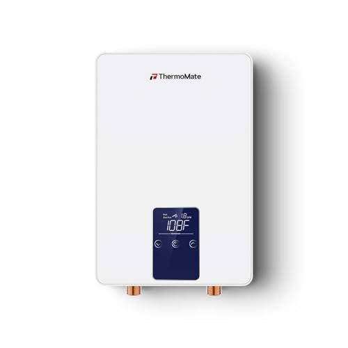 Tankless Water Heater Electric for Sink Faucet, ThermoMate 6000W 240V Point of Use Mini Instant Hot Water Heater CSA Certified with Self-modulating, 1.07GPM at 35°F Rise
