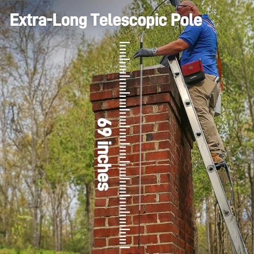 Teslong Telescopic Camera with Light, USB-C Borescope with 5FT Telescopic Pole, for HVAC Systems, Wall, Chimney, Automotive and Pipe Inspections, Compatible with iPhone 15/16 and Android