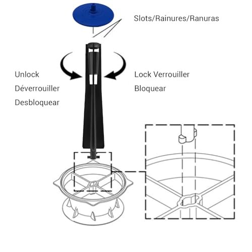 Toilet Canister Flush Valve Repair Kit, Compatible with Kohler GP1229656, K-1188999, K-1188998, for AquaPiston Flush Valve, Includes Center Guide, Cap & Chain, WC Tank Replacement Kit