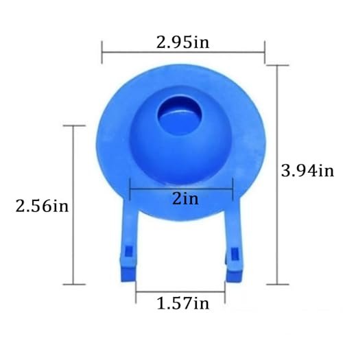 Toilet Flapper Replacement - 2 inch Universal Toilet Stopper Flapper Compatible with American Standard Toilet Tank Water Saving Rubber Flush Valve Flapper with Stainless Chain Long Lasting Rubber，2PCS