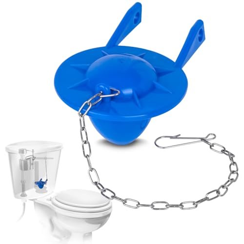Toilet Flapper Replacement Kit, 2 Inch Toilet Tank Flapper Fit for Kohler American Standard Fluidmaster Toto Gerber, Silicone Stopper Flapper Repair Parts with Toilet Flush Chain, 1Pcs