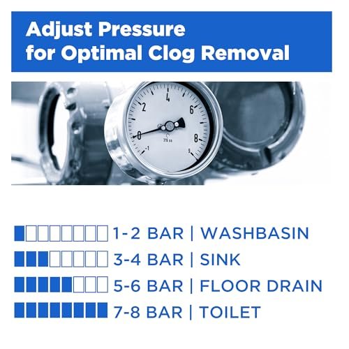 Toilet Plunger Unclogging Tool - High-Pressure Air Snake Blaster & Drain Unclogger Pipe Dredger for Bathroom Sink Floor - Heavy Duty Multi-Drain Clog Remover Pneumatic Pump Gun for Plumbing Issues