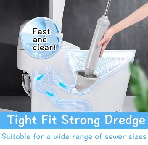 Toilet Plunger,Powerful Toilet Plunger, High Pressure Thrust Plunge,Remover Tool to Unblock Toilet Blockage,All Purpose Power Plungers for Bathrooms Cleaning