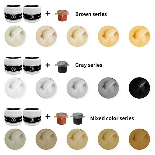 Tub and Fiberglass Shower Repair Kit (Color Match), 3.7oz Porcelain Repair Kit, Porcelain Sink and Acrylic Bathtub Repair Kit White for Cracks Chips Dents Holes Almond/Biscuit/Bone