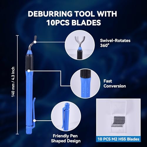 Tube Cutter Set 8 in 1, Heavy Duty Pipe Cutter 1/8''-2'', Mini Pipe Cutter 1/8 to 1-1/8”, Deburring Tool with 10 Steel Blades, Tubing Reamer, Copper Pipe Cleaner Brush for HVAC, Plumbing