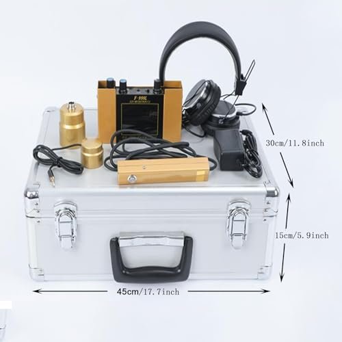 Ultrasonic Water Leak geophone Sensor, Leak Detection Sensor, Underground Water Leak Detector, Plumbing Leak Detector with Headset and 4 Gear Adjustable