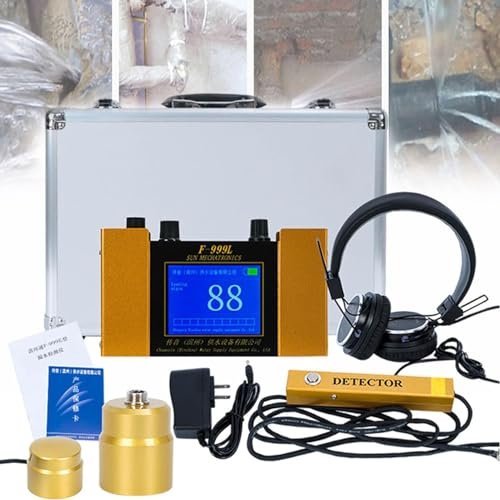 Underground Water Leak Detector with Adjustable 4 Gears Frequency,Pipeline Leak Detector with Sensor,Water Leak Detection Kit,Leak Detector
