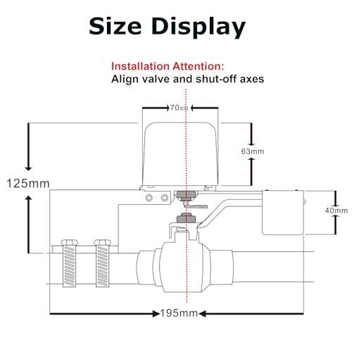 Upgrade Zigbee 3.0 Smart Water Valve Shutoff Reinforced Mounting Arm Durable Metal Gear (TUYA/SmartThings Hub), Alexa/Google Compatible, 2.4 GHz, Motorized Ball Valve Actuator