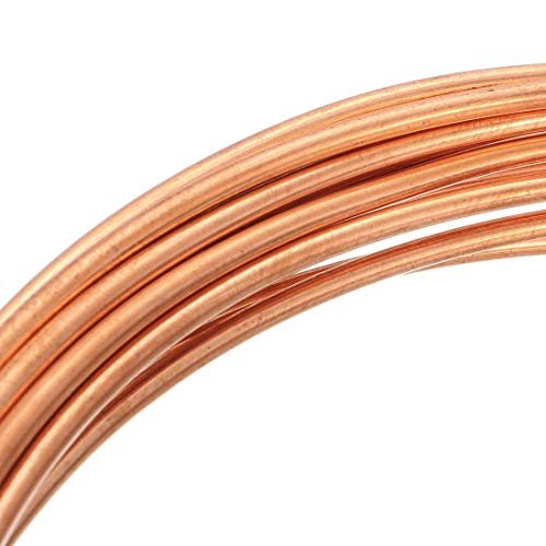 uxcell Refrigeration Tubing, 1/8" OD x 5/64" ID x 16 Ft Soft Coil Copper Tubing