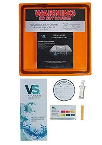 Vapor Score Moisture Tester for Concrete Slab, Calcium Chloride Test Kit – Easy-to-Use Water Damage Detector and Moisture Analyzer (3-Pack)