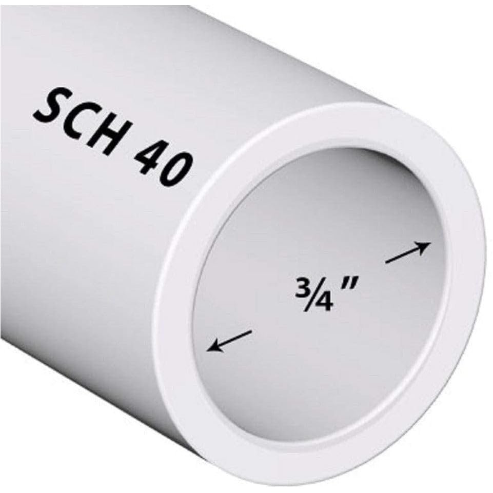 VENTRAL PVC Pipe Sch40 3/4 Inch (0.75) White Custom Length 1FT Feet