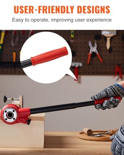 VEVOR Ratchet Pipe Threader Kit with 6 Dies, 1/4" NPT to 1-1/4" NPT Ratcheting Pipe Threading Tool, Portable Pipe Threader Set with Storage Case for Plumbing Installation and Repair
