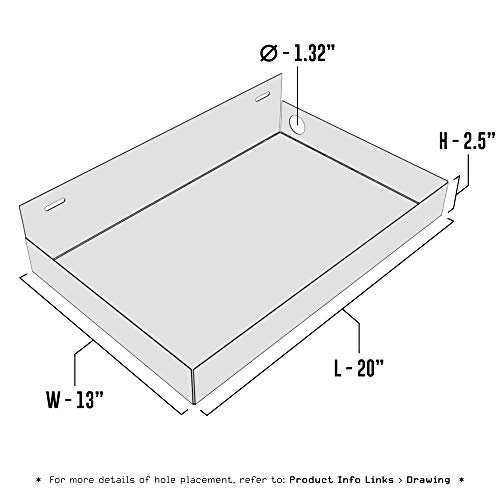 Wall Mounted Tankless Water Heater Drain Pan - 20 x 13 x 2.5 - Galvanized | Water Damage Prevention | No Leak | Made In The USA | Welded Water Tight | Killarney Metals