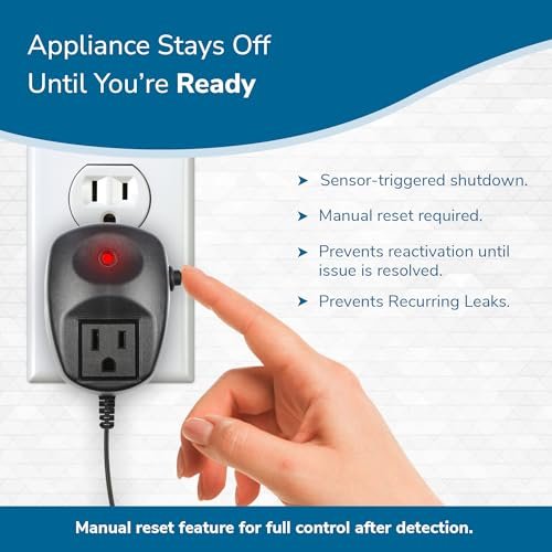 Water Leak Detector Replacement Puck - Commercial Moisture Sensor Alarm System - High Amp Load Moisture Detectors for Home & Offices - Smart Water Leak Detection (Wiring Sold Separately)