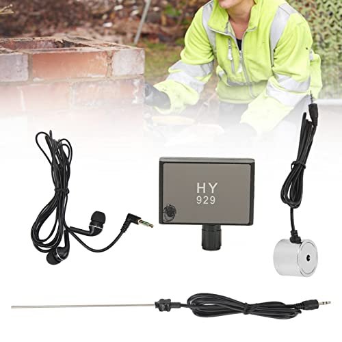 Water Leakage Detector,Professional High Strength Dual Probes Pipeline Leak Detection Tool with Headphone for Water Pipes/Cement Pipes/Steel Pipes(#1)