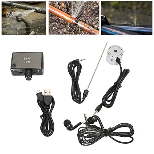 Water Leakage Detector,Professional High Strength Dual Probes Pipeline Leak Detection Tool with Headphone for Water Pipes/Cement Pipes/Steel Pipes(#1)