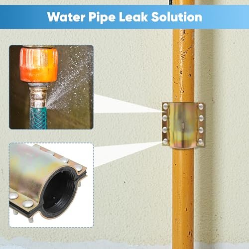 Water Pipe Repair Clamp for 4 Inch Leak Sealer Pipe, Emergency Pipe Repair Kit, Plumbing Leak Fix Tool for PE/PVC/Steel/Iron Pipes