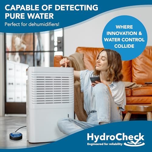 Water Sensor Alarm, Smart Water Leak Detector for Home & Basements | Made in The USA | Automatic Flood Detectors and Water Alarm, Pure Water Capable (WaterWatcher)