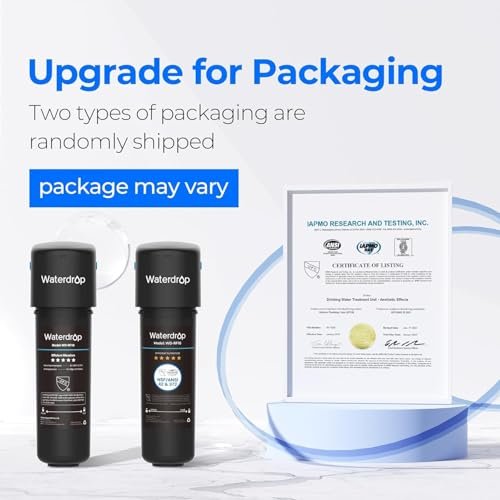 Waterdrop 10UA Under Sink Water Filter System, Reduces PFAS, PFOA/PFOS, Lead, Chlorine, Bad Taste & Odor, Under Counter Water Filter Direct Connect to Kitchen Faucet, NSF/ANSI 42 Certified, 8K Gallons