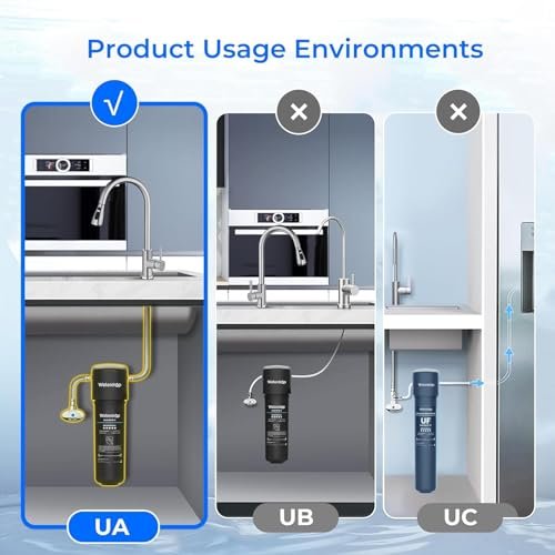 Waterdrop 10UA Under Sink Water Filter System, Reduces PFAS, PFOA/PFOS, Lead, Chlorine, Bad Taste & Odor, Under Counter Water Filter Direct Connect to Kitchen Faucet, NSF/ANSI 42 Certified, 8K Gallons