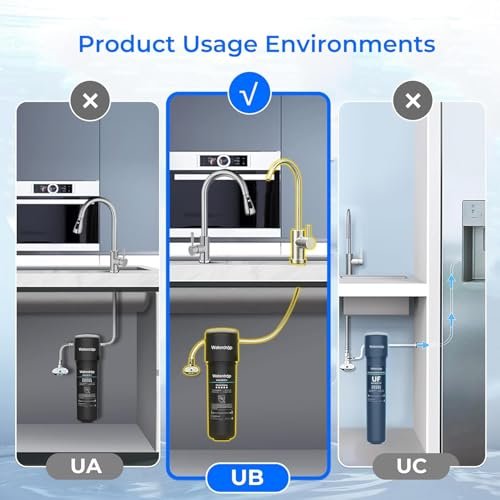 Waterdrop 10UB Under Sink Water Filter, Reduces PFAS, PFOA/PFOS, Lead, Chlorine, Bad Taste, NSF/ANSI 42 Certified, 8K Gallons, Easy Installation
